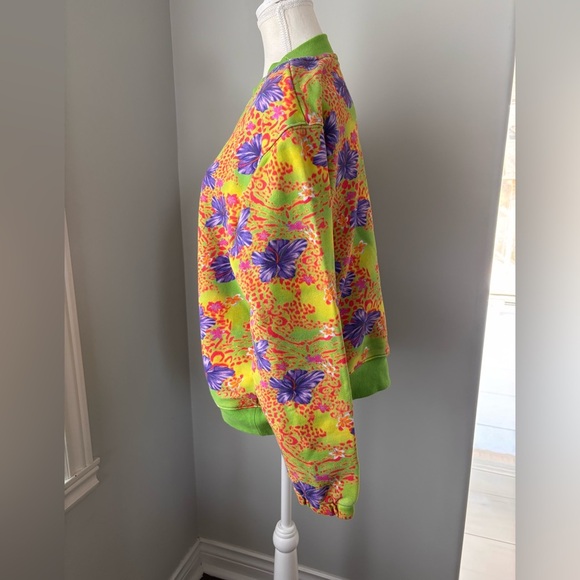 I.AM.GIA Vibrant Floral Sweatshirt - Green and Purple - Picture 4 of 6